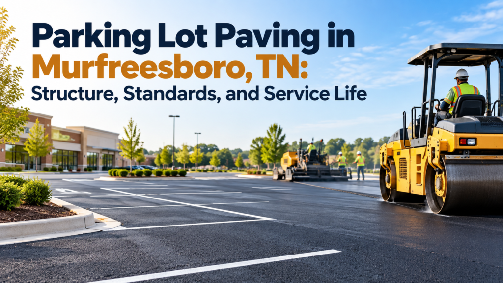 Parking Lot Paving in Murfreesboro, TN: Structure, Standards, and Service Life
